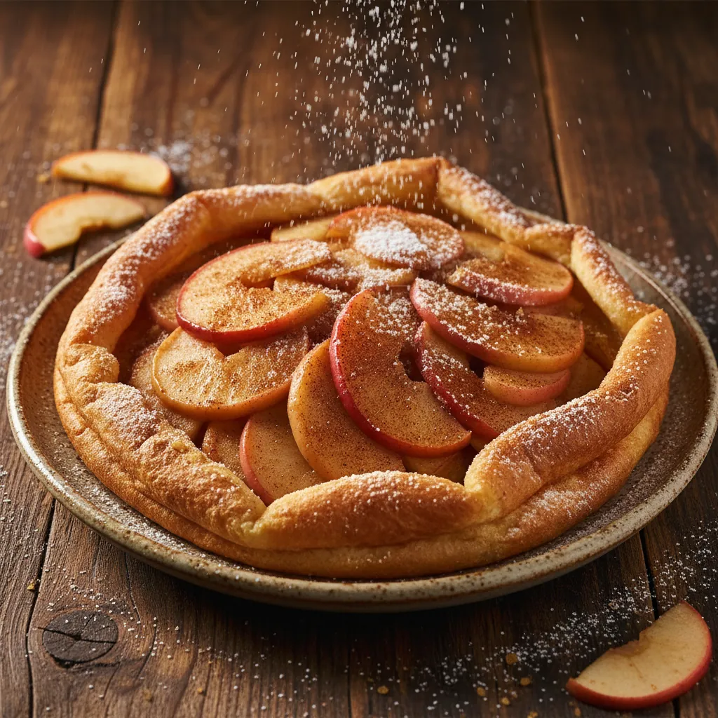 Appel en kaneel pannenkoek